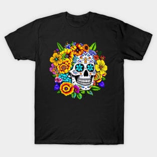 Dia De Los Muertos, Sugar Skull Design T-Shirt